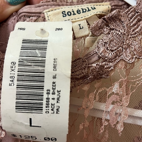 Soiéblu women’s lace zip up back dress sleeveless size large - Picture 6 of 11